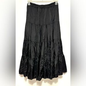 Silvertip Black Ruffled Tiered Skirt Medium Dancing Steampunk Wednesday Adam’s